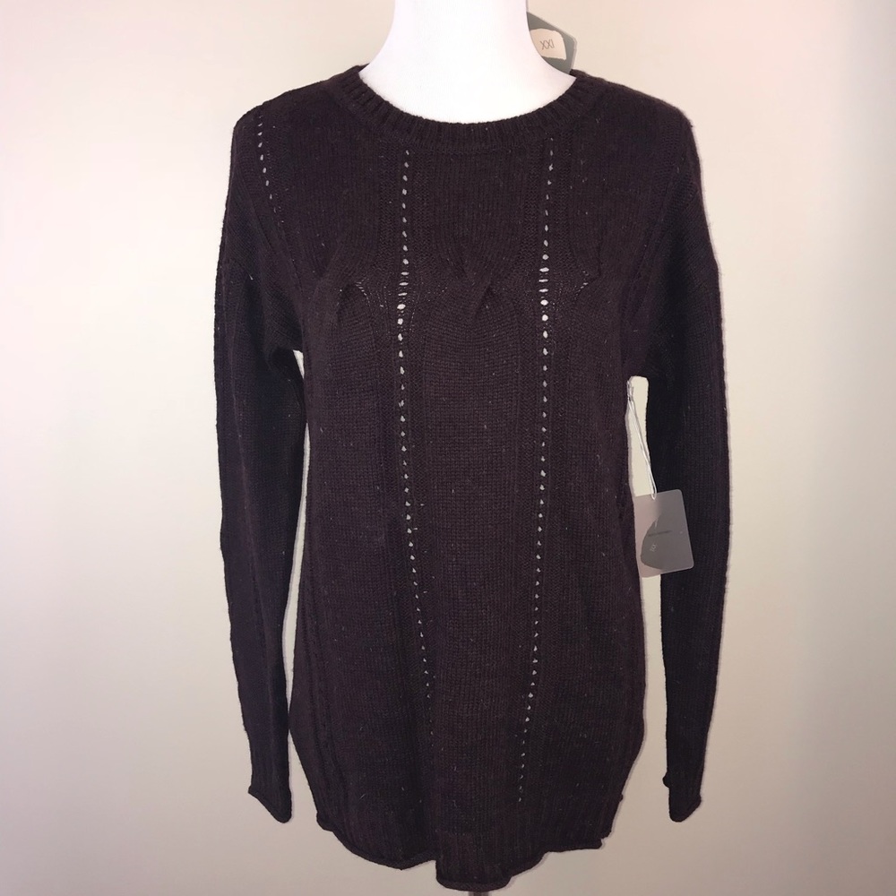 Forever 21 Eggplant Knit Sweater - L